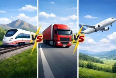 rail vs road vs air wich transport mode is best - City Care logistics